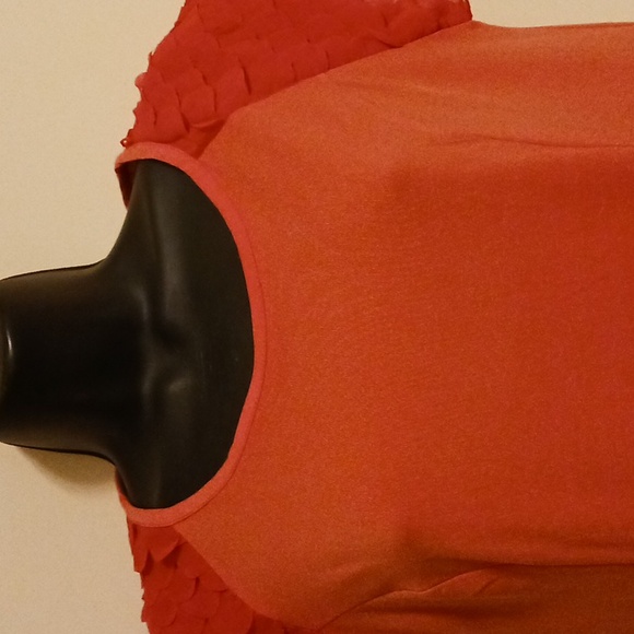 VERO MODA CLASSIC BLOUSE / TOP SZ.S-M NWT orange / salmon COLOR - Picture 2 of 7